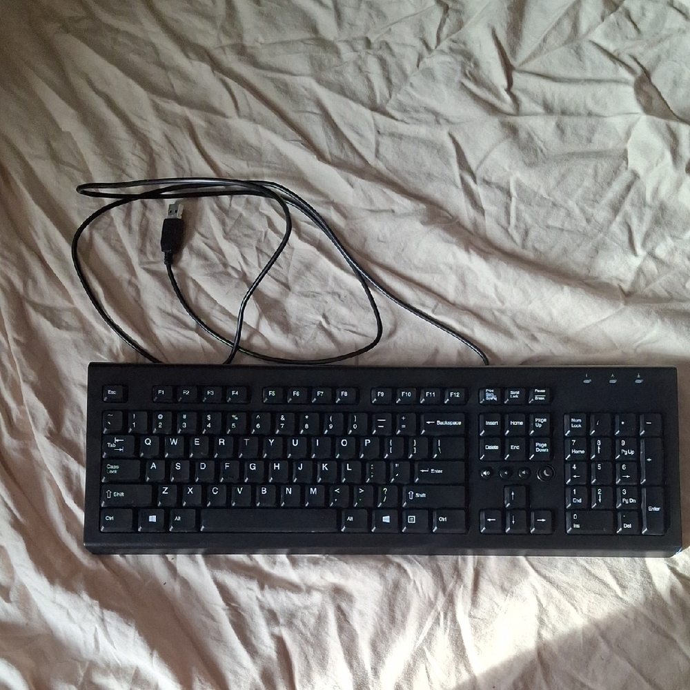 HP Black Wired USB Keyboard
